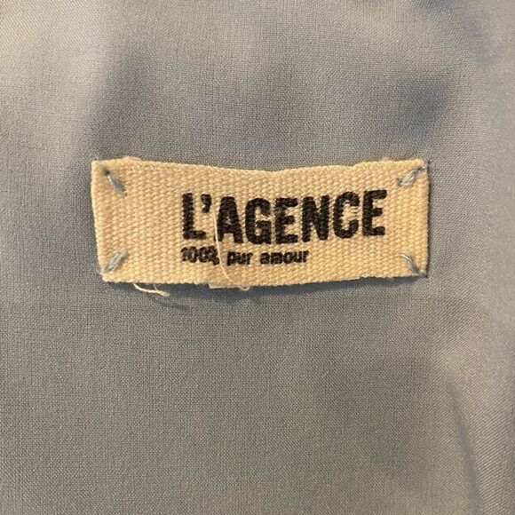 L'AGENCE BLUE SLIT-FRONT STRETCH PENCIL A-LINE CASUAL SKIRT SIZE 2 - Picture 6 of 10